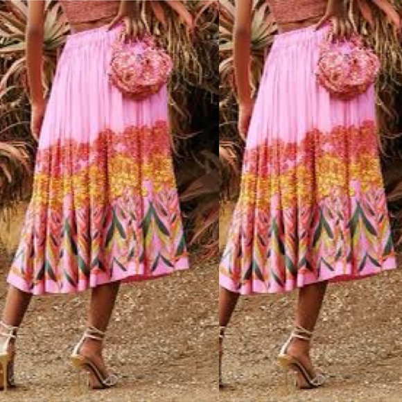 New Anthropologie x Roopa Pemmaraju Embroidered Midi Skirt - Picture 3 of 9